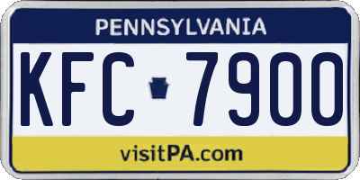 PA license plate KFC7900