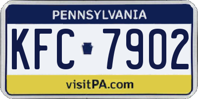 PA license plate KFC7902
