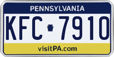 PA license plate KFC7910