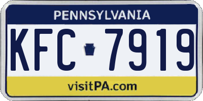 PA license plate KFC7919