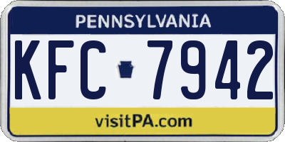 PA license plate KFC7942
