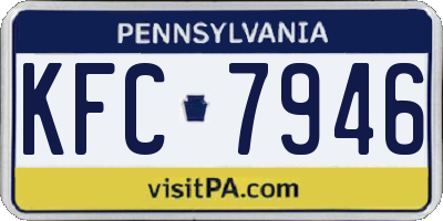 PA license plate KFC7946