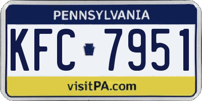 PA license plate KFC7951