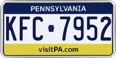 PA license plate KFC7952