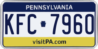 PA license plate KFC7960