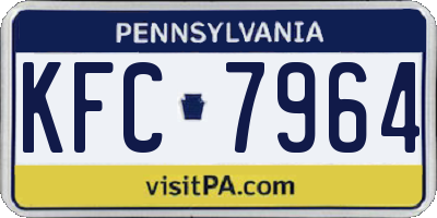 PA license plate KFC7964