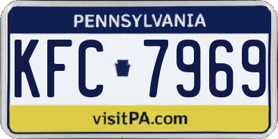 PA license plate KFC7969