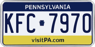 PA license plate KFC7970