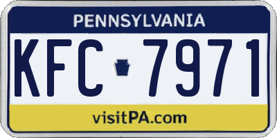 PA license plate KFC7971