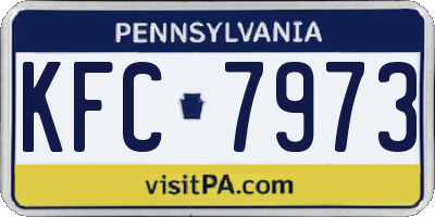 PA license plate KFC7973
