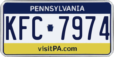 PA license plate KFC7974