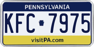 PA license plate KFC7975