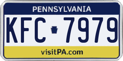 PA license plate KFC7979