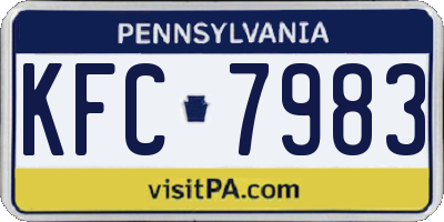 PA license plate KFC7983