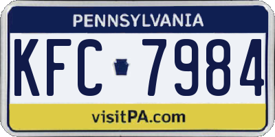 PA license plate KFC7984