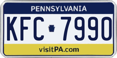 PA license plate KFC7990