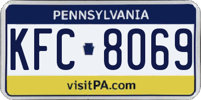 PA license plate KFC8069