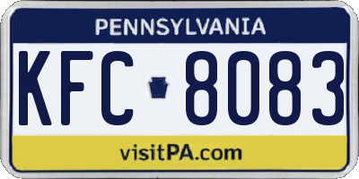 PA license plate KFC8083