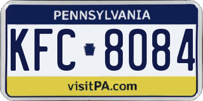 PA license plate KFC8084