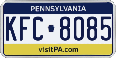 PA license plate KFC8085