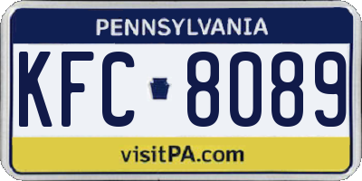 PA license plate KFC8089