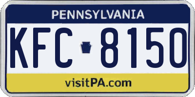 PA license plate KFC8150