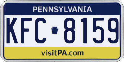 PA license plate KFC8159
