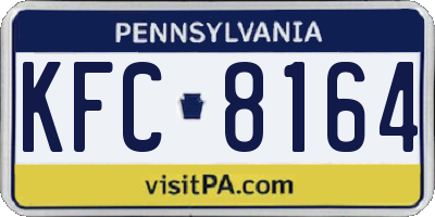 PA license plate KFC8164