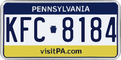 PA license plate KFC8184