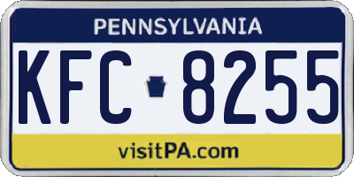 PA license plate KFC8255