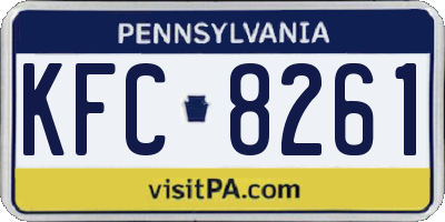 PA license plate KFC8261