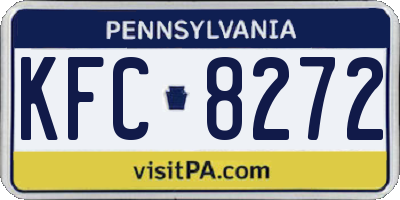PA license plate KFC8272