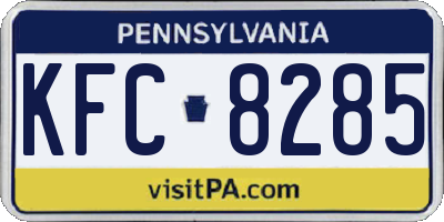 PA license plate KFC8285