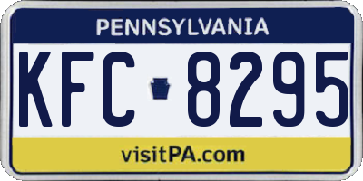 PA license plate KFC8295