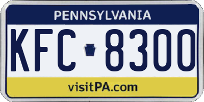 PA license plate KFC8300