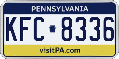 PA license plate KFC8336