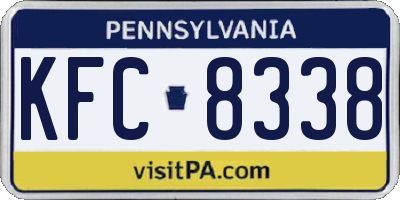 PA license plate KFC8338