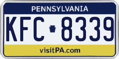 PA license plate KFC8339