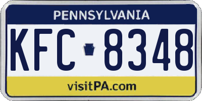 PA license plate KFC8348