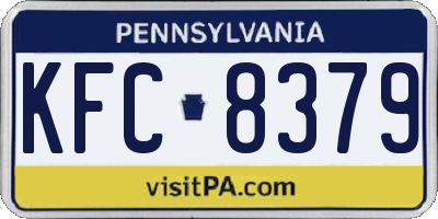PA license plate KFC8379
