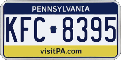 PA license plate KFC8395