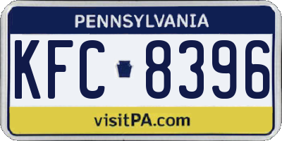 PA license plate KFC8396