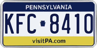 PA license plate KFC8410