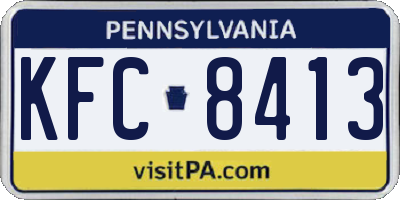 PA license plate KFC8413