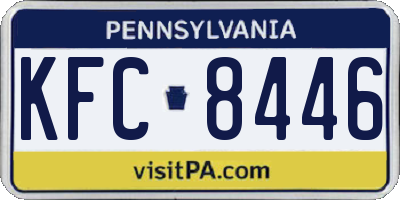 PA license plate KFC8446