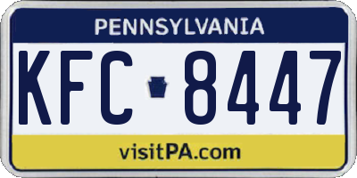 PA license plate KFC8447