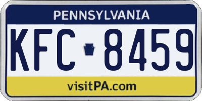 PA license plate KFC8459