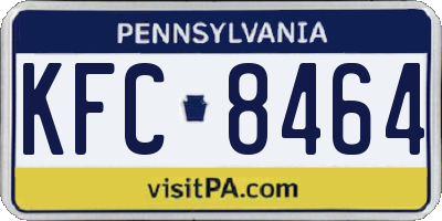 PA license plate KFC8464