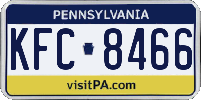 PA license plate KFC8466