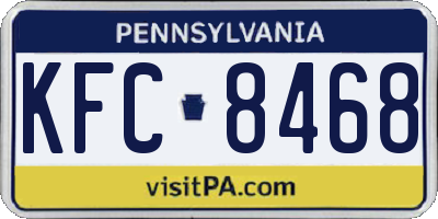 PA license plate KFC8468